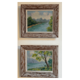 Ruth Thielbar 'Ohio River Scenes' Painted on Board