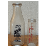 Rousch's Dairy Madison IND & Madison First Federal Savings & Loan Milk Bottle
