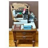 White 999A Sewing Machine with Accessories