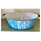 Vintage Granite Blue Swirl Wash Tub