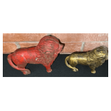 Early Lions Cast Iron Banks