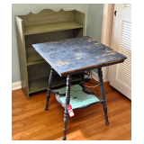 Vintage Table & Bookshelf