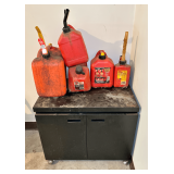 Fuel Cans & Metal Cabinet