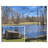 Madison Log Cabin with 8+ Ac & Lake Real Estate Online Auction
