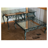 Decorative Rod Iron Glass Top Tables