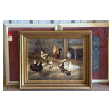 Chicken Themed Framed Artwork