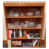 Wooden Bookcase & Books