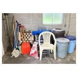 Long Handled Tools, Chairs & Waste Cans