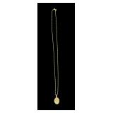 14K Gold Women's Necklace with Locket