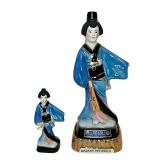 1977 Madama Butterfly Music Box Decanter with Base & Paperweight Set