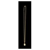 14K Gold Women's Necklace with Pearl Pendant