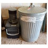 Metal Trash Can & Heaters
