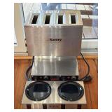 Savory Pop-Down Toaster & Bunn Two-Station Burner