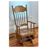Wooden Fixed Arm Glider/Rocker Chair