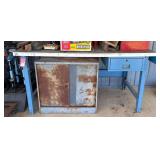 Metal Shop Desk & Cabinet