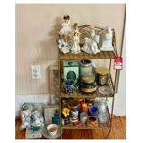 Decorative Items & Metal Display Shelf