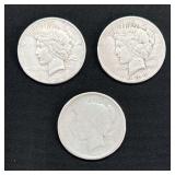 1926 & 1934 Peace Silver Dollars