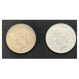 1922 & 1923 Peace Silver Dollars