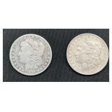 1890-O & 1898 Morgan Silver Dollars