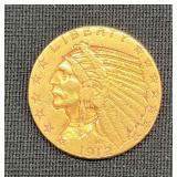 1912 Indian Head $5 Gold Coin
