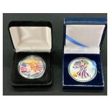 1922 Peace Dollar & 1999 Silver Eagle Coin