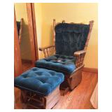 Oak Platform Rocker & Ottoman