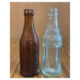 Coca-Cola Louisville KY Amber Bottle & Soda Water Bottle