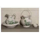 Early Ironstone 4-PC Dresser Set
