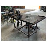 Steel Welding Table with Vise & Grinder