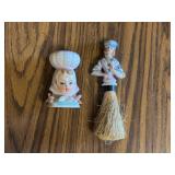Vintage Head Vase & Vanity Brush