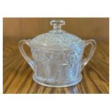 Early Handled Cracker Dish With Lid