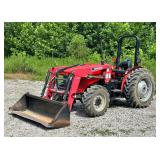 Massey Ferguson 4x4 2605 Tractor with Bush Hog 3045 Loader