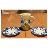 Louisville Stoneware Plates & Strawtown Pottery Pitcher