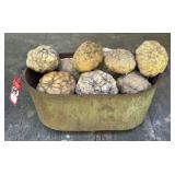 Geode Collection & Cast Iron Kettle