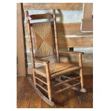 Shaker-Style Woven Ladderback Rocking Chair