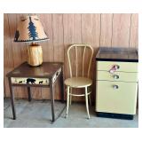 Vintage Medical Cabinet and Chair