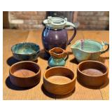 Handmade Art Pottery & Teak Wood Bowls