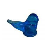 "Blue Bird Of Happiness" Glass Figurine
