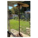 Patio Fan with Lights on Cast Iron Base