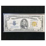 Series 1934A $5 Silver Certificate North Africa