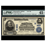 Series 1902 $5 National Currency Merchants National Bank of Indianapolis