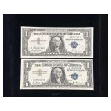 Series 1957 Star $1 Silver Certificates Blue Seal