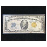 Series 1934A $10 Silver Certificate North Africa