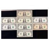 Series 1969, 1969B, 1969C and 1969D Star $1 Federal Reserve Notes