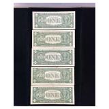 Series 1957 Star $1 Silver Certificates Blue Seal
