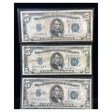 Series 1934 and 1934A $5 Silver Certificates