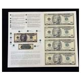 2003 U.S. Federal Reserve $10 Uncut Notes