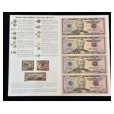 2004 U.S. Federal Reserve $50 Uncut Notes