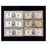 Series 1934-1963 $5 Federal Reserve Notes