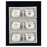 Series 1957A and 1957B Star $1 Silver Certificates Blue Seal